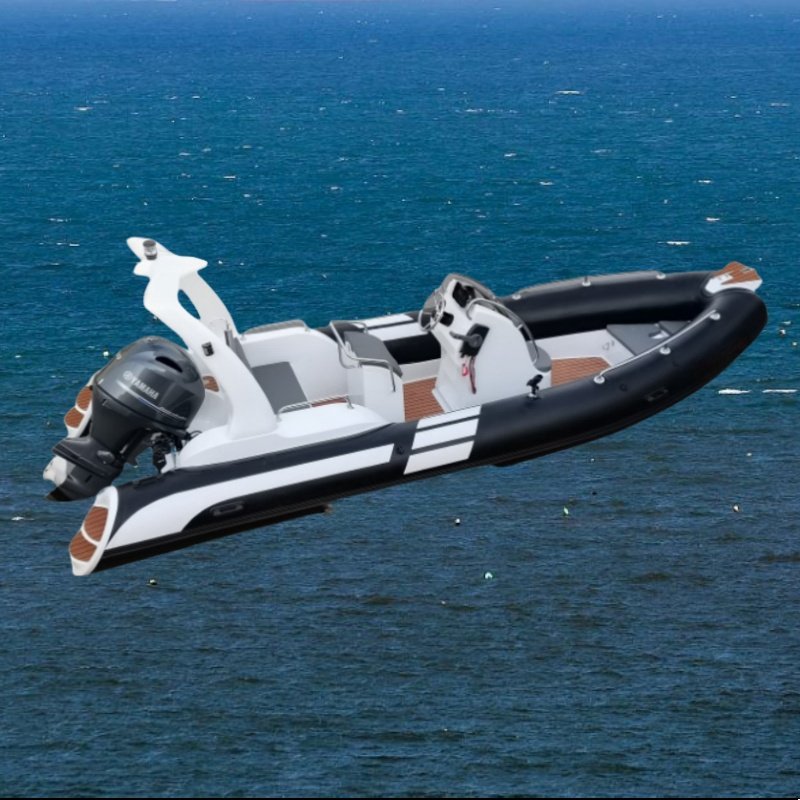Customized 19ft ORCA RIB Patrol Sport Inflatable Boat with Center Console Hypalon/PVC Material Outboard Engine for Lake Usage